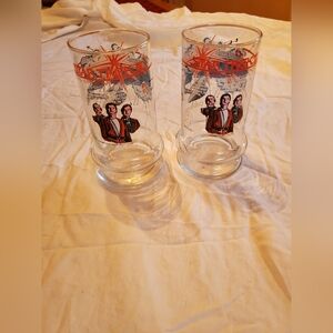 Pair of Star Trek Search for Spock Glasses Enterprise Destroyed Taco Bell